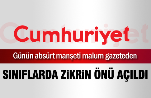 Günün absürt manşeti malum gazeteden