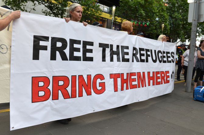 Avustralya'da mülteci hakları savunucularından gösteri