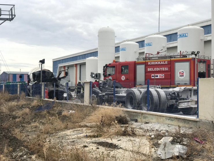 Kırıkkale'de gaz dolumu yapılan tankerde patlama